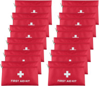 AOUTACC 12 Pack First Aid Empty Bag, Travel Empty First Aid Kit Pouch for Emergency at Home, Office, Car, Outdoors, Boat, Camping, Hiking(Bag Only) 7.9x5.5 Inch (Pack of 12) 12.0