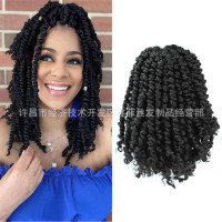 Amazon New Product Double Strand 10-12 inch pass twist African Dirty Braided Hair Chemical Fiber Wig