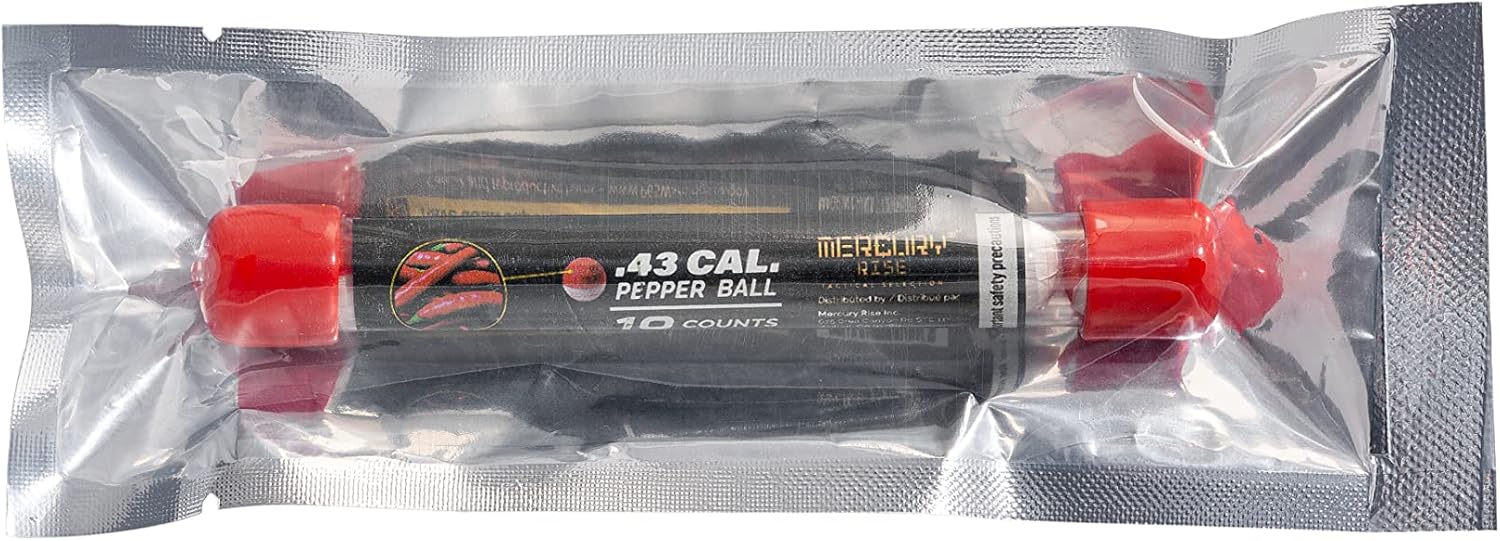 Mercury Rise Self Defense Pepper Ball Ammo for Training Pistol Paintball Gun