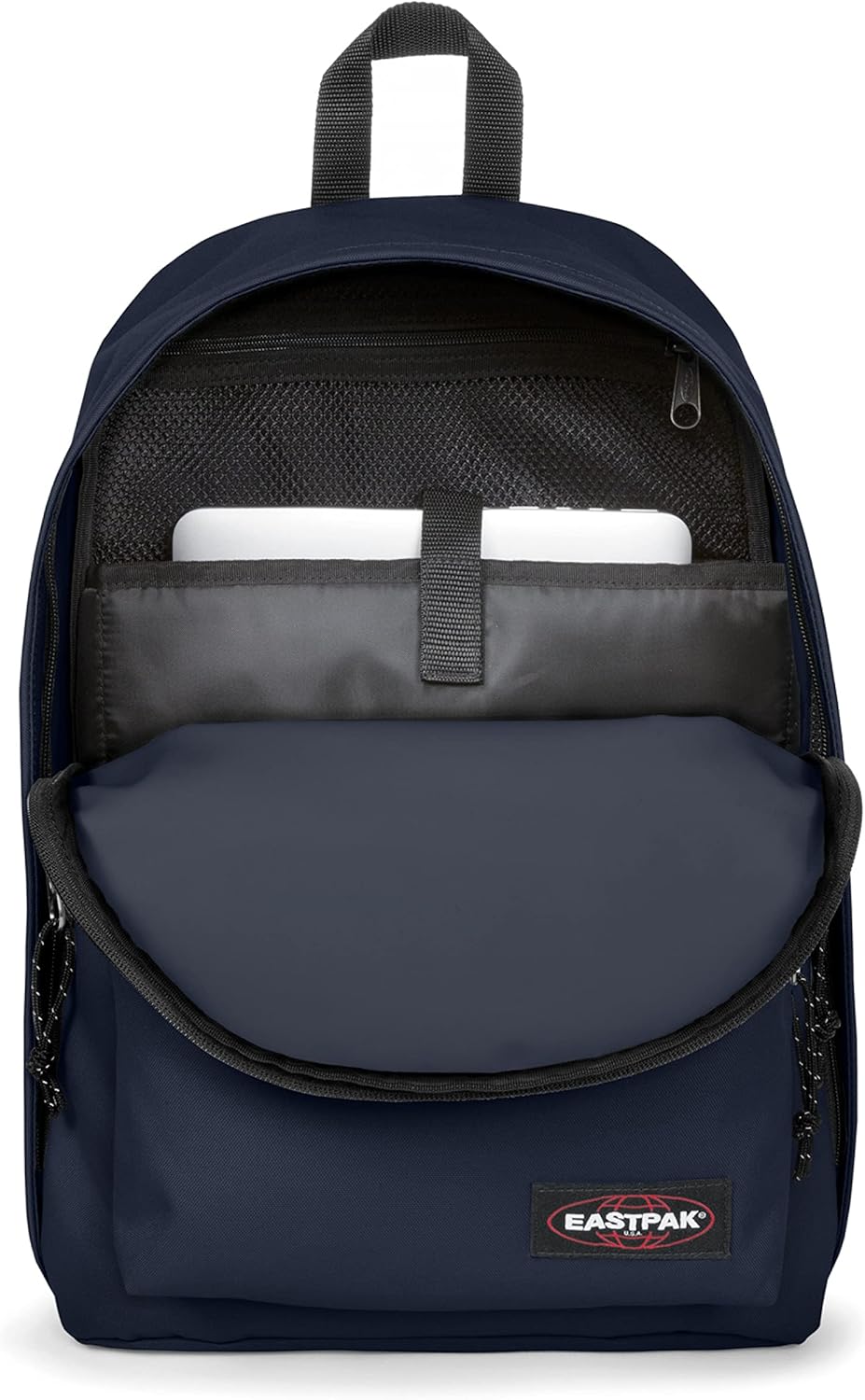 EASTPAK Out Of Office – 31L Backpack with Dual Compartments, 16” Laptop Sleeve, Security Pocket, Bottle Holder & Air Mesh Straps, Ultra Marine