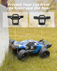 1:18 Scale Brushless RC Car - 60KM/H All Terrain High-Speed & Off-Road Remote Control Car with 2 Rechargeable Batteries Hobby Monster Car 4WD RC Truck Gifts for Kids and Adults, Red (T1)