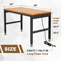 HABUTWAY Height Adjustable Workbench 48