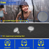 Tranpoline 1500LBS 16 15 14 12 10 8 FT Tranpoline for 7-10 Kids and Adults, Windproof Outdoor Tranpoline with Enclosure Net, Basketball Hoop, Easy to Install & Last Long - ASTM Approved
