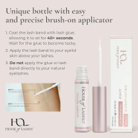 House of Lashes Eyelash Glue - Latex-Free, Clear Lash Glue for Sensitive Eyes - All Day Wear for Strip Lashes, 2 Count