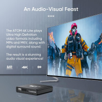 NEUMI Atom 4K Lite Ultra-HD Digital Media Player for USB Drives and SD Cards - Plays 4K/UHD Videos, HEVC/H.265, HDMI and Analog AV, Automatic Playback, Looping, Trigger Capability
