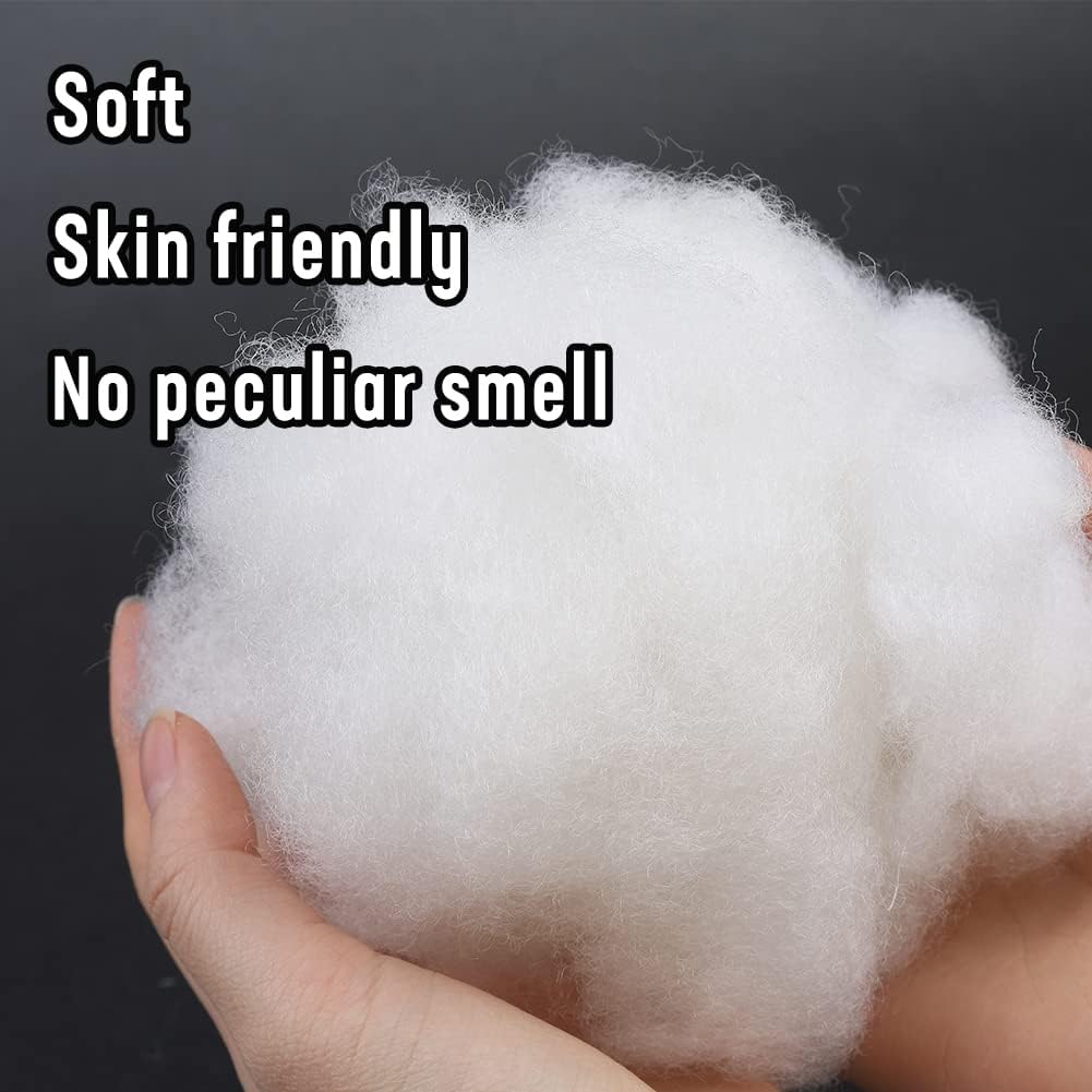 150g/5.3oz Stuffing Fiber Fill, High Resilience Polyester Fiber, Polyester Fiber Fill, Stuffing Pillow, Fiberfill for Crafts, Cushion Stuffing, Stuffed Cotton for Filling Crafts DIY