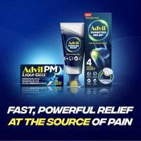 Advil PM Liqui-Gels Pain Reliever and Nighttime Sleep Aid, Pain Medicine with Ibuprofen for Pain Relief and Diphenhydramine HCL for a Sleep Aid - 2x80 Liquid Filled Capsules Liqui Gels Pack of 2