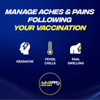Advil PM Liqui-Gels Pain Reliever and Nighttime Sleep Aid, Pain Medicine with Ibuprofen for Pain Relief and Diphenhydramine HCL for a Sleep Aid - 2x80 Liquid Filled Capsules Liqui Gels Pack of 2