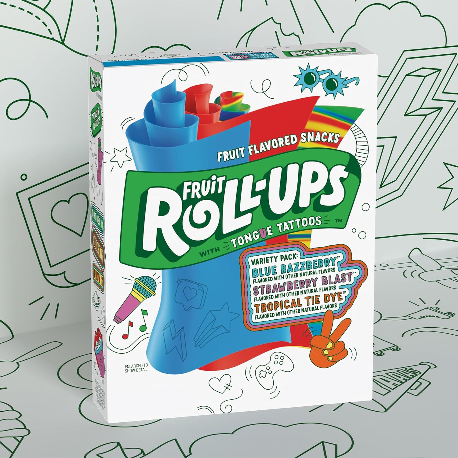 Fruit Roll-Ups Fruit Flavored Snacks, Variety Pack, Pouches, 10 ct Variety Pack 10 Count (Pack of 1)