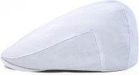 STARANCE Men's Cotton Ivy Gatsby Newsboy Hat Summer Driving Scally Cap Thin 7 3/4 White