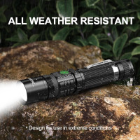 RECHOO Rechargeable Flashlights High Lumens, Double Switch S3000L LED Flashlight, Super Bright 5 Modes Zoomable Waterproof EDC Flashlights for Home, Emergncies, Camping(Battery Included) 1 Pack