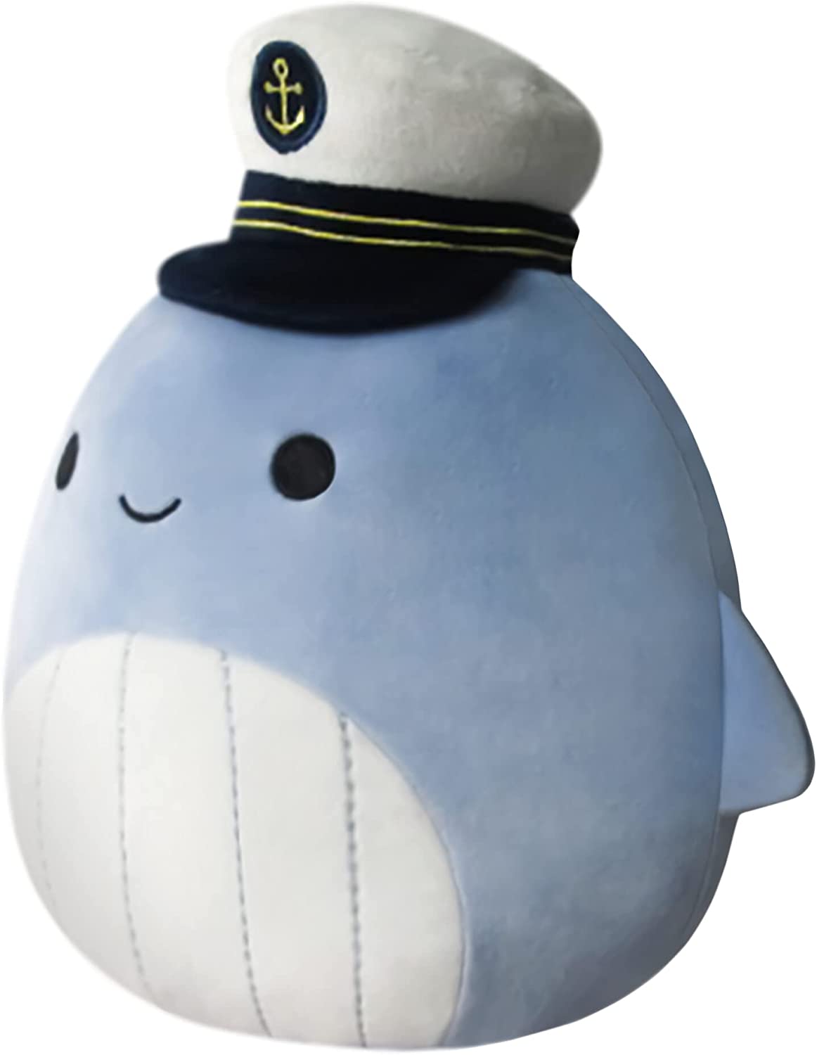 Squishmallows 8-Inch Samir Blue Whale with Sailor Hat - Little Ultrasoft Official Kelly Toy Plush