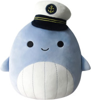 Squishmallows 8-Inch Samir Blue Whale with Sailor Hat - Little Ultrasoft Official Kelly Toy Plush