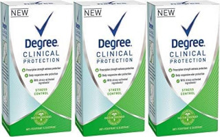Degree Clinical Protection Antiperspirant& Deodorant, Stress Control 1.70 oz (Pack of 3)
