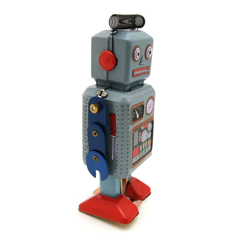 MS294 Worker Robot Nostalgia Toys Personalized Decoration Collection Crafts Iron Sheet Toys Wholesale