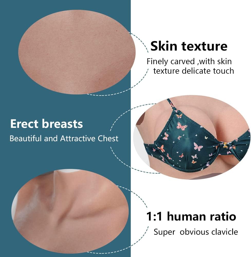 Breast Plate Crossdressers Silicone or Cotton Filled Fake Breast Boobs B-G Cup for Cosplay Transgender breast plates