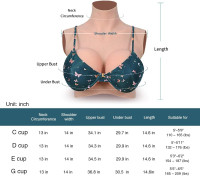 Breast Plate Crossdressers Silicone or Cotton Filled Fake Breast Boobs B-G Cup for Cosplay Transgender breast plates