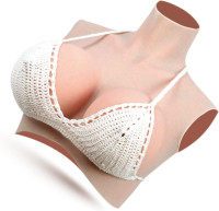 Breast Plate Crossdressers Silicone or Cotton Filled Fake Breast Boobs B-G Cup for Cosplay Transgender breast plates