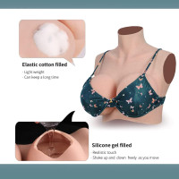 Breast Plate Crossdressers Silicone or Cotton Filled Fake Breast Boobs B-G Cup for Cosplay Transgender breast plates