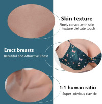 Breast Plate Crossdressers Silicone or Cotton Filled Fake Breast Boobs B-G Cup for Cosplay Transgender breast plates