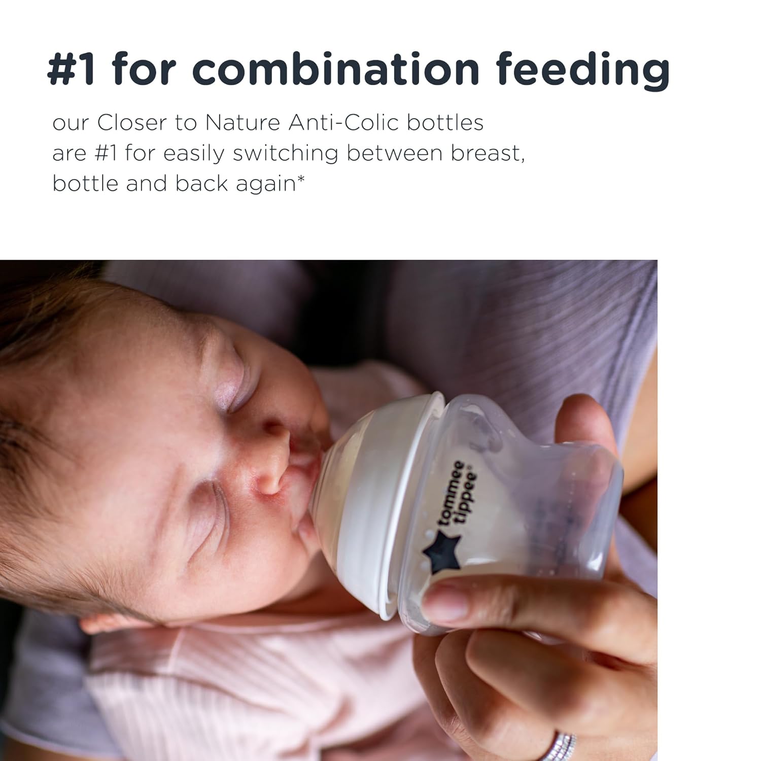 Tommee Tippee Closer To Nature Anti-Colic Baby Bottle, 9oz, Slow-Flow Breast-Like Nipple for a Natural Latch, Anti-Colic Valve, Pack of 3, I Am Dreamer Dreamy Night 1 Count (Pack of 3)