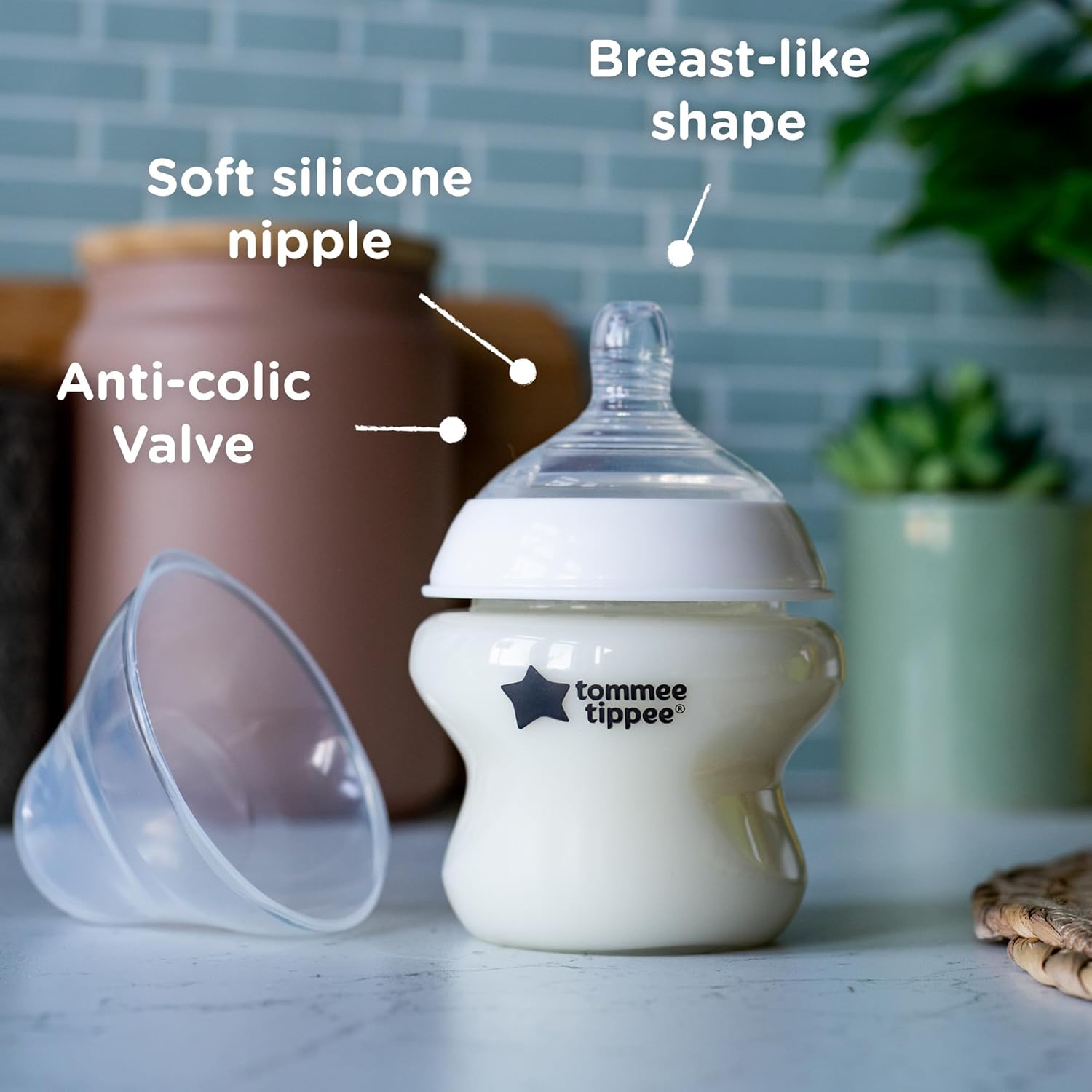 Tommee Tippee Closer To Nature Anti-Colic Baby Bottle, 9oz, Slow-Flow Breast-Like Nipple for a Natural Latch, Anti-Colic Valve, Pack of 3, I Am Dreamer Dreamy Night 1 Count (Pack of 3)