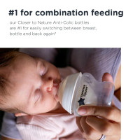 Tommee Tippee Closer To Nature Anti-Colic Baby Bottle, 9oz, Slow-Flow Breast-Like Nipple for a Natural Latch, Anti-Colic Valve, Pack of 3, I Am Dreamer Dreamy Night 1 Count (Pack of 3)