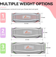 Sportneer Hand Weights for Women, Walking Weights Set 6pcs (1lb, 2lb, 3lb Each) Soft Dumbbells with Hand Strap for Home Workout, Running, Physical Therapy, Aerobics