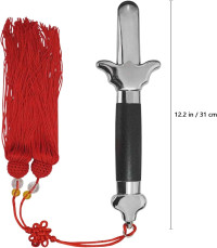 Retractable Sword Tai Chi Sword Magic Sword Blunted Sword Chinese Kung Fu Martial Arts Extendable Sword Exercises Performance (Stainless Steel)