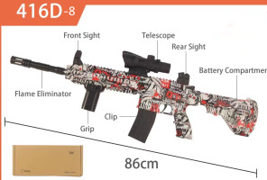 Amazon's cross-border blockbuster M416D electric graffiti water gun, high-pressure water spray, water fight, magical water toy