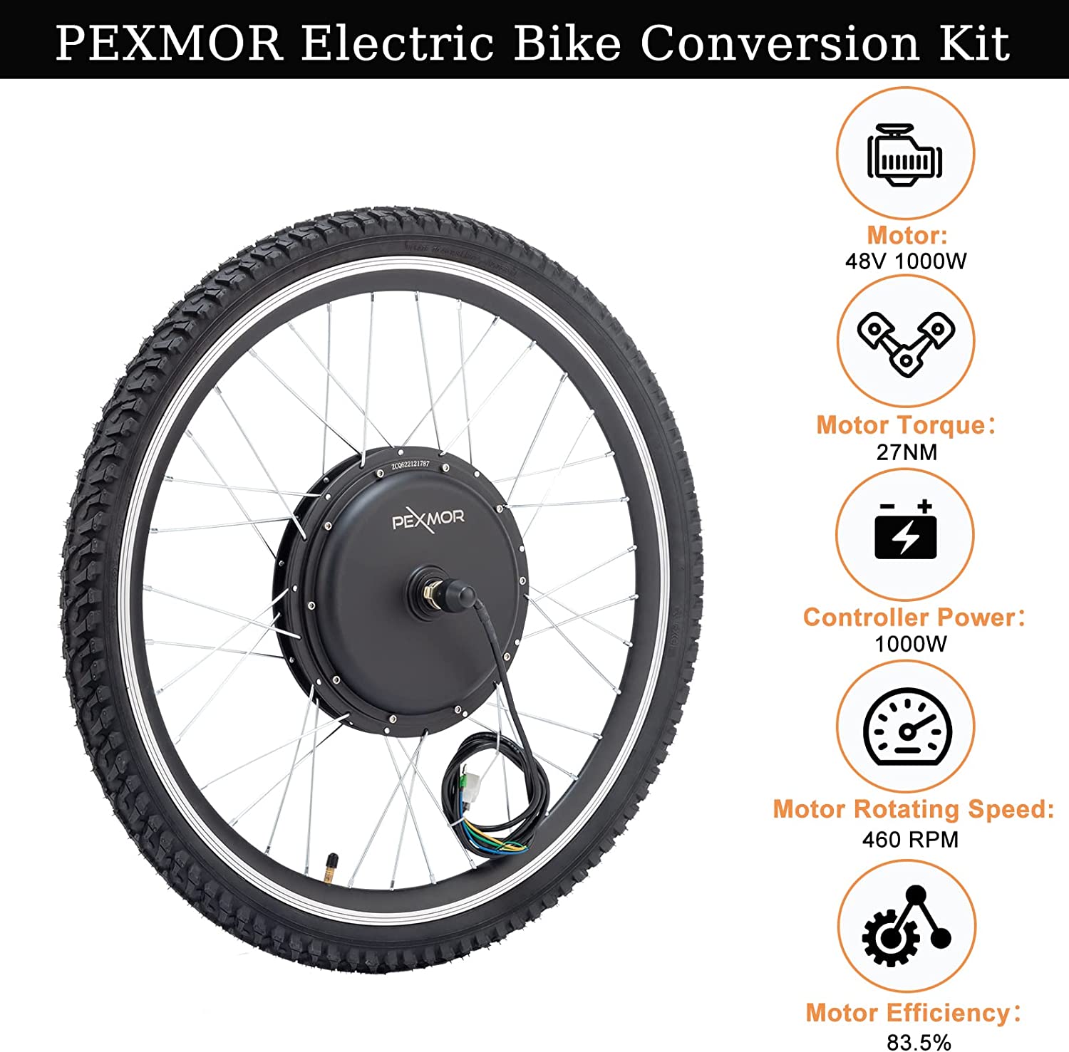 Voilamart Front Wheel orders 48V 1000W Electric Bicycle