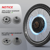 PEXMOR Electric Bike Conversion Kit, 48V 1000W /1500W 26