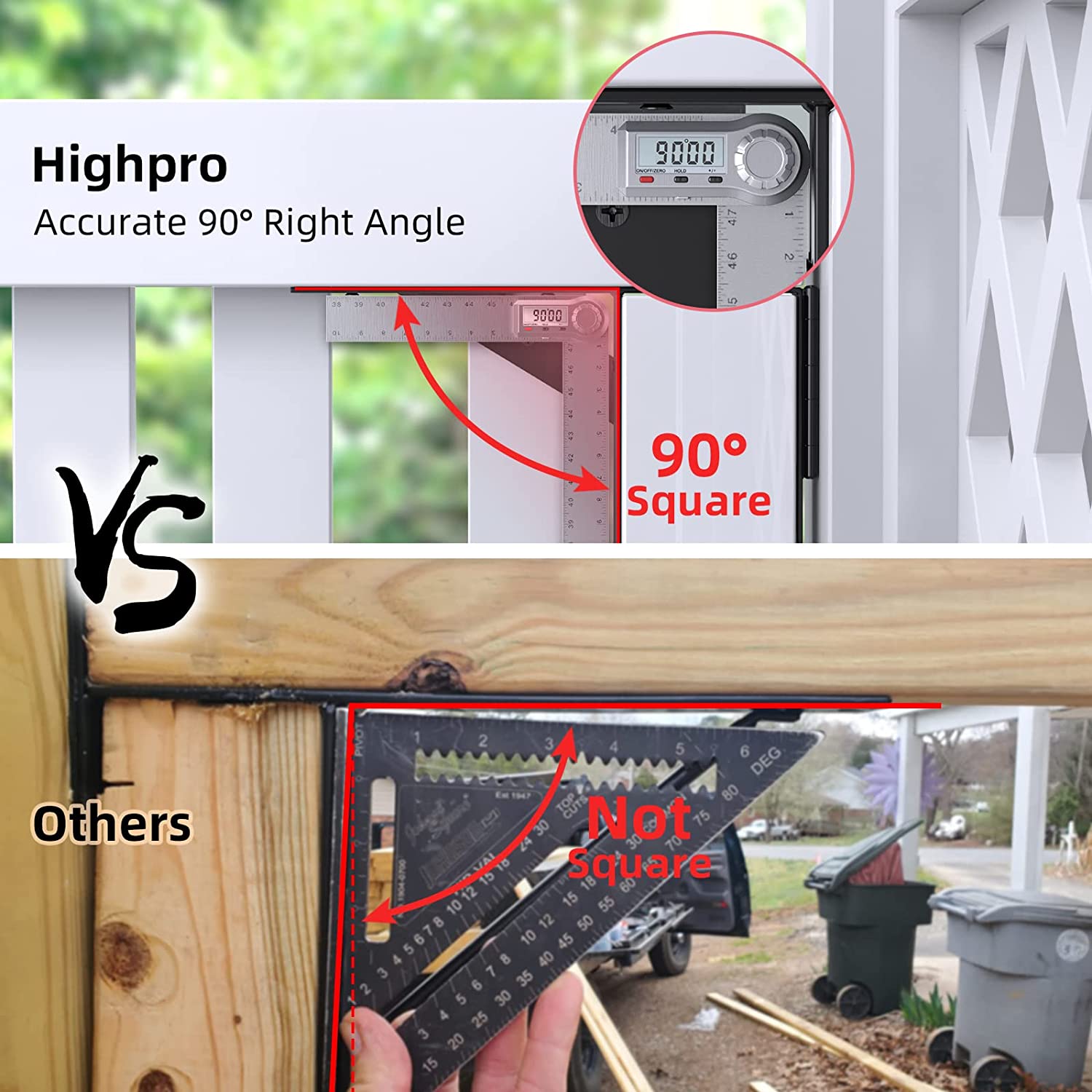 Highpro Gate Corner Brace Bracket Gate Kit for Wooden Fence Gate Hinges No Sag Frame Kit for Shed Doors, Driveway Gates, Corral Gates, Wood Windows