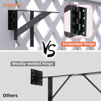 Gate Corner Brace Bracket Gate Kit for Wooden Fence Gate Hinges No Sag Frame Kit for Shed Doors, Driveway Gates, Corral Gates, Wood Windows (Black)