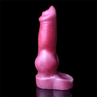 Silicone Penis Sleeve Enlarger Male Penis Extension Sleeve with Cock Ring, Knot Realistic Penis Sheath Cock Extender Sleeve Adult Sex Toys (Red)