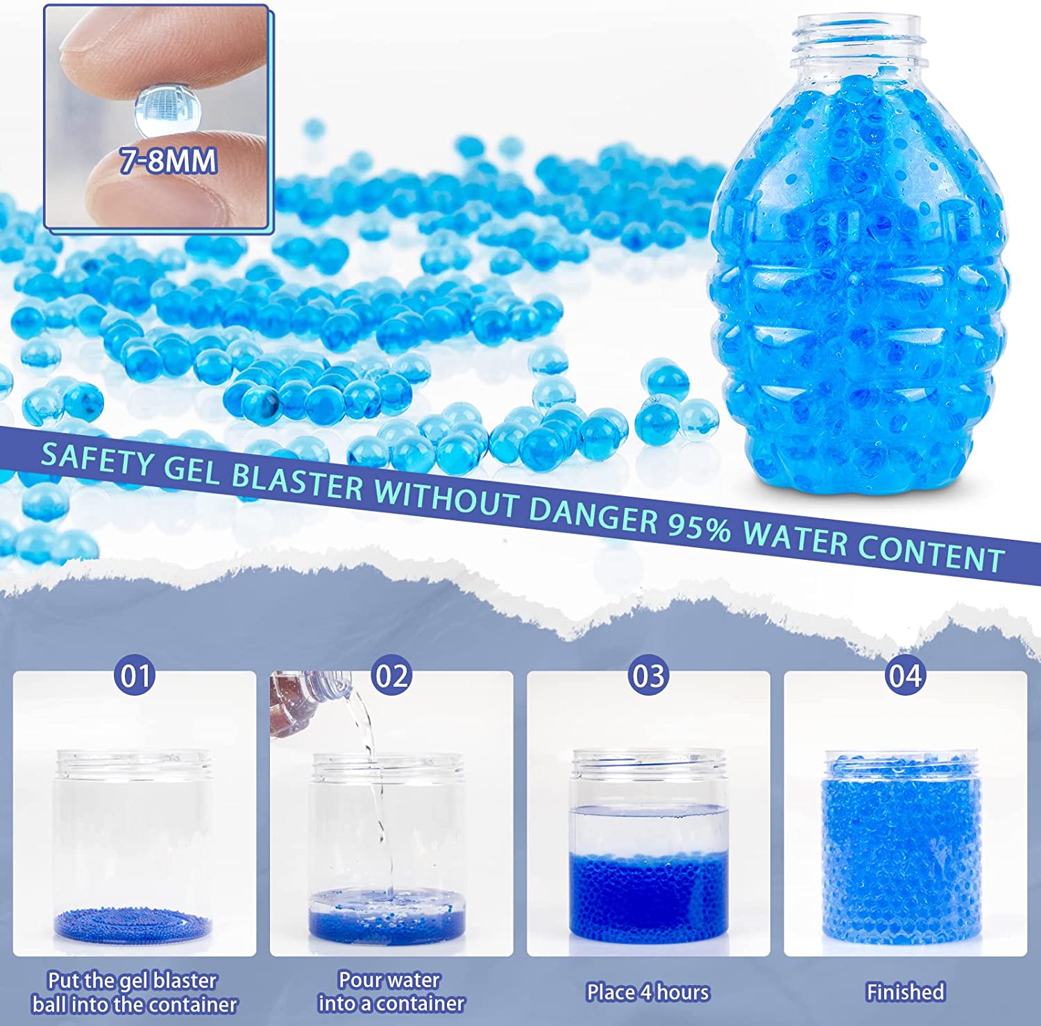 Gel Splatter Blaster for Orbeez M416 with Goggles and 40,000+ Gel Beads Suitable for Backyard Fun and Outdoor Team Shooting Games, Over 12+, Pink