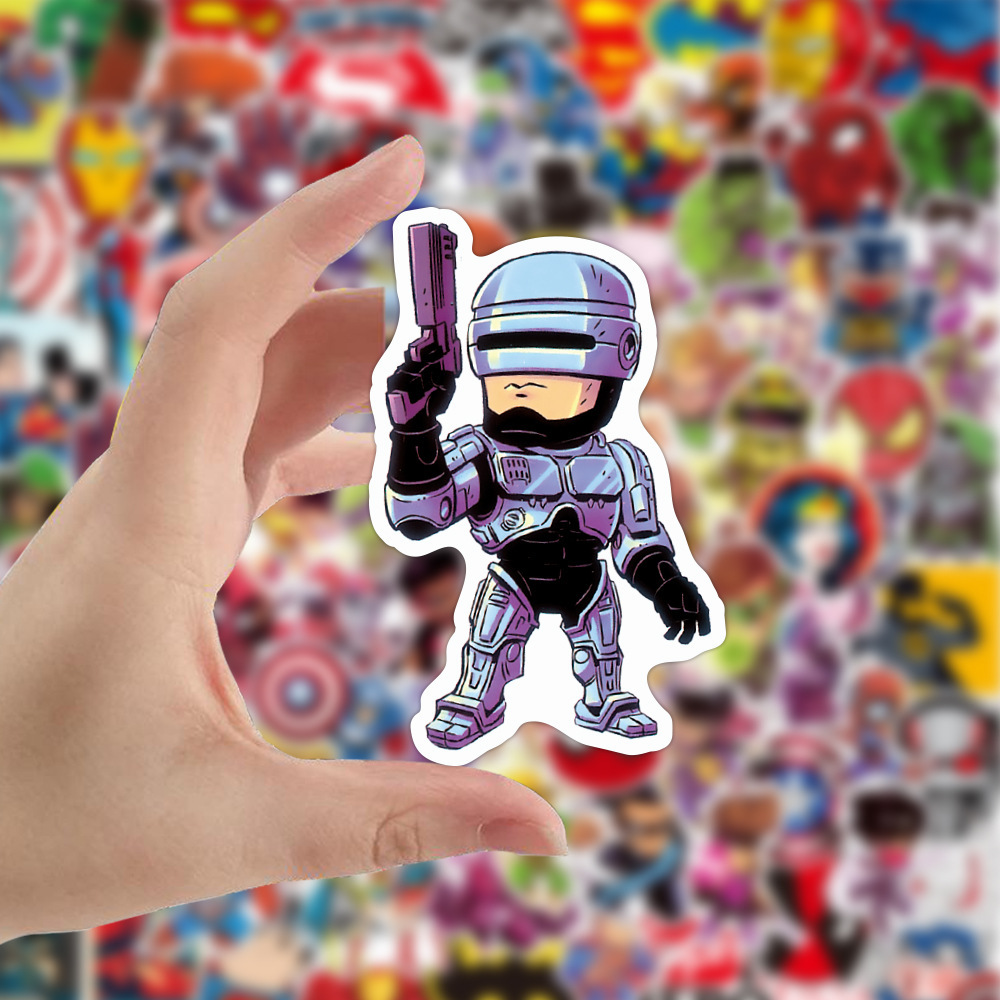 50/100pcs Marvel Superhero Stickers Aesthetic Hybrid Iron Ma