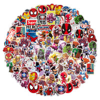 50/100pcs Marvel Superhero Stickers Aesthetic Hybrid Iron Ma