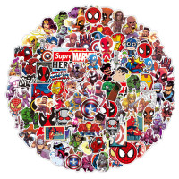 50/100pcs Marvel Superhero Stickers Aesthetic Hybrid Iron Ma