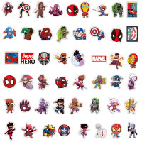 50/100pcs Marvel Superhero Stickers Aesthetic Hybrid Iron Ma