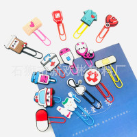 Medical Paper Clips Bookmarks Cute Cartoon Page Clips Decoration Colorful DIY Paper Clips Student Stationery Cross border