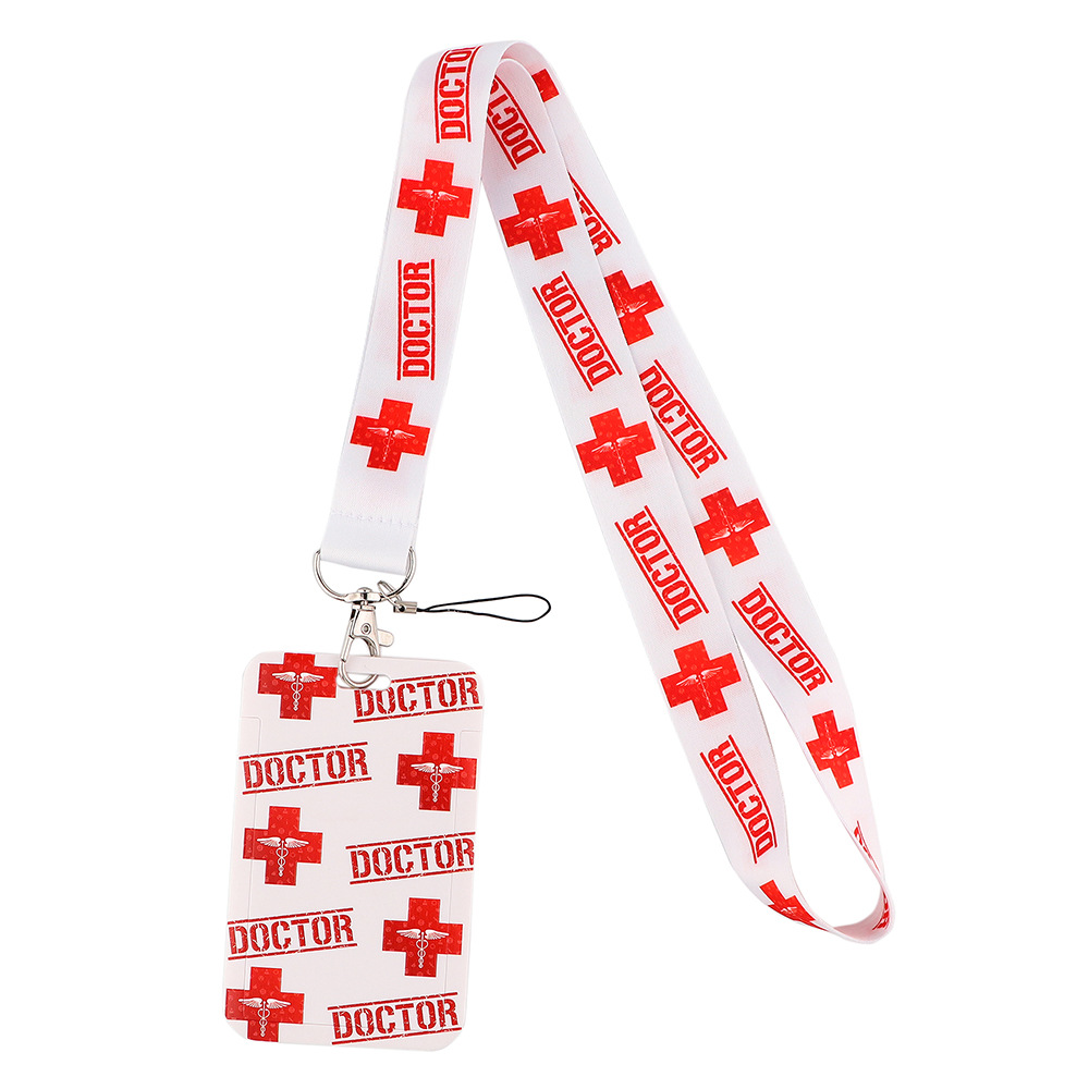 Foreign Trade Bestselling Doctor Mobile Phone Hanging Rope Card Set Campus Card Student Card Dining Card Access Card Factory Brand Work Card Set