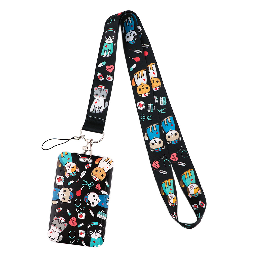 Foreign Trade Bestselling Doctor Mobile Phone Hanging Rope Card Set Campus Card Student Card Dining Card Access Card Factory Brand Work Card Set