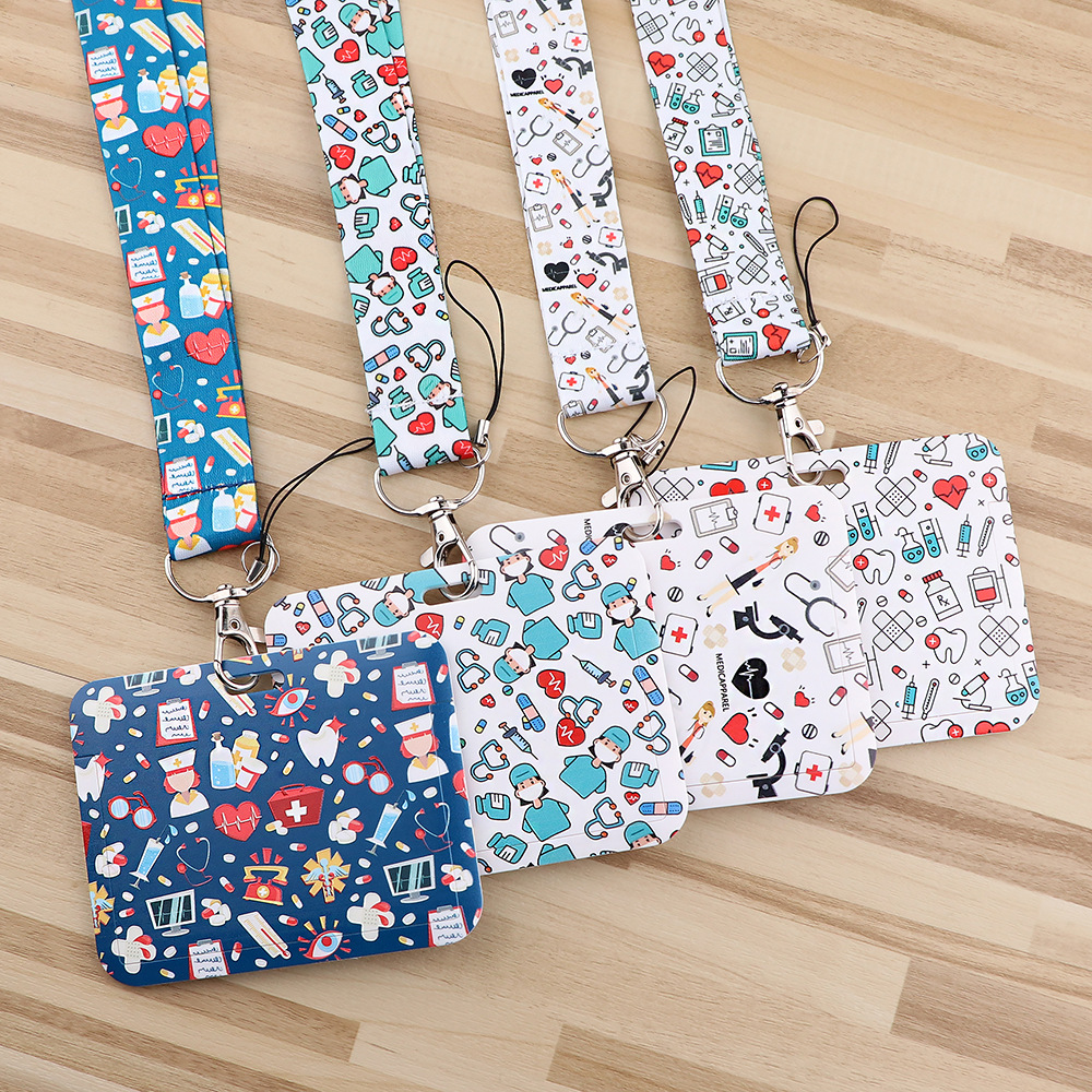 Foreign Trade Bestselling Doctor Mobile Phone Hanging Rope Card Set Campus Card Student Card Dining Card Access Card Factory Brand Work Card Set