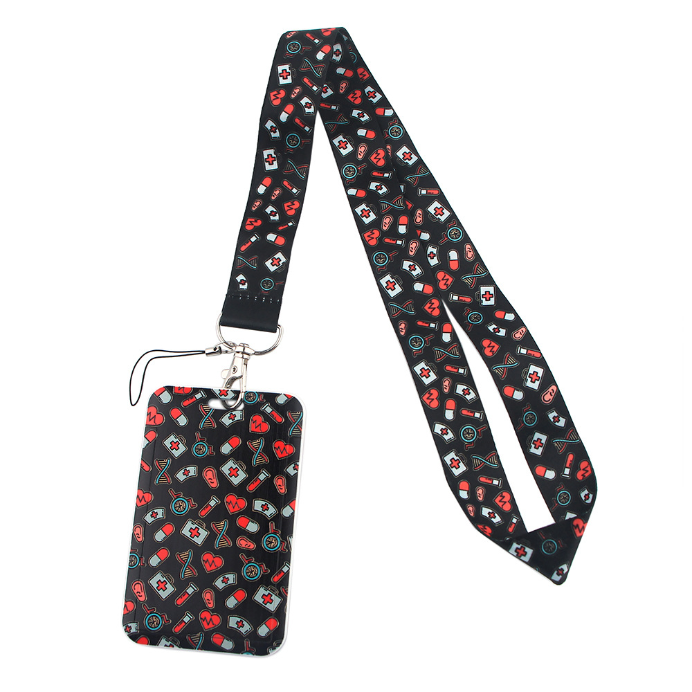Foreign Trade Bestselling Doctor Mobile Phone Hanging Rope Card Set Campus Card Student Card Dining Card Access Card Factory Brand Work Card Set