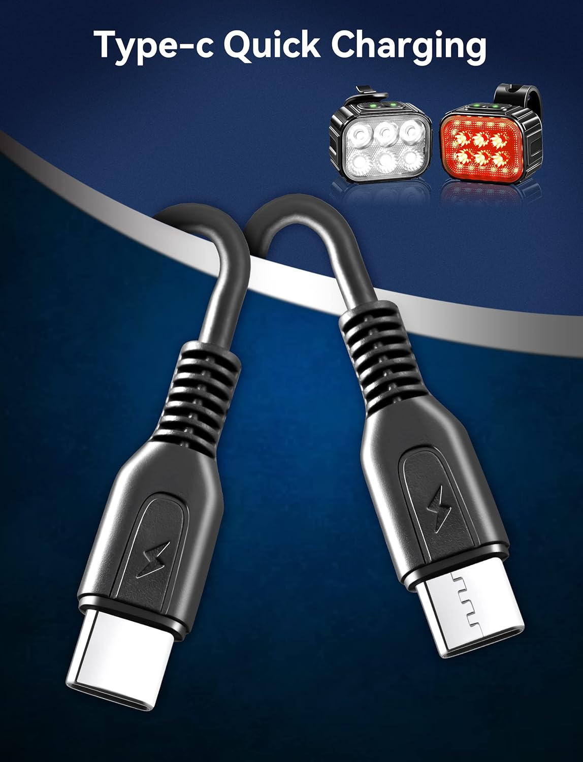 Bike Lights for Night Riding Rechargeable, Super Bright Bicycle Headlight Taillight Set Ebike Accessories Reflectors Led Lights Flashlight Front andBack ，Adult Kids' Stroller Lights