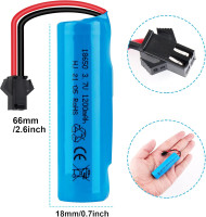 FPVERA 3.7V 1200mAh Li-ion Battery 2PCS 3.7Volt Rechargeable Batteries with USB Charger Cable SM-2P Plug for RC Car Drift Monster Truck Off-Road Vehicle Remote Control Car High-Speed Climbing Racing