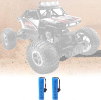 FPVERA 3.7V 1200mAh Li-ion Battery 2PCS 3.7Volt Rechargeable Batteries with USB Charger Cable SM-2P Plug for RC Car Drift Monster Truck Off-Road Vehicle Remote Control Car High-Speed Climbing Racing