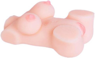 Sex Doll Medical Material Made Men 3D Pussycats Male Toys Pocket Fancy Cup with Vagina and Anal Realistic TPE Silicone Female Torso Dolls Life Size Adult for Big Breasts Pleasure, Brown
