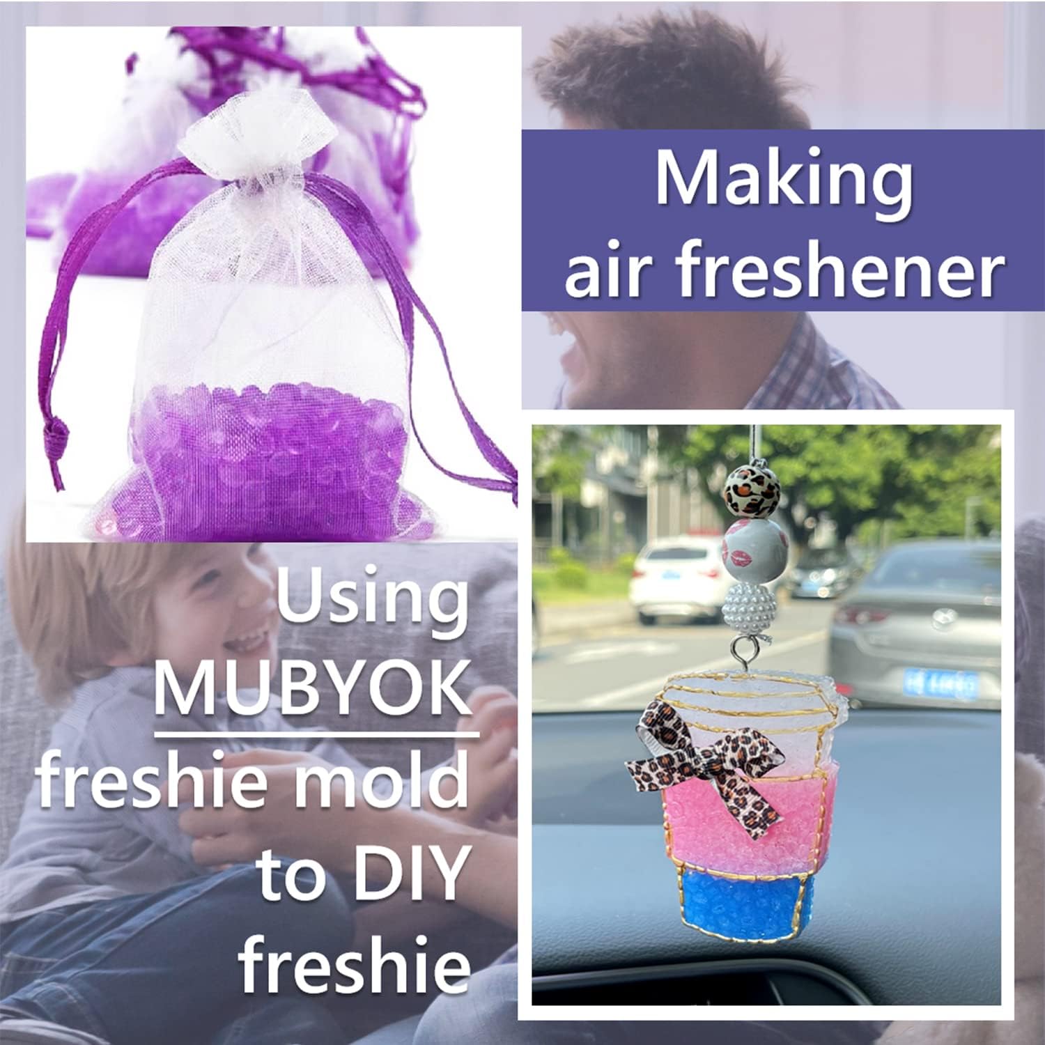 MUBYOK 1.5lb Premium Unscented Aroma Beads for Car Freshies DIY Eva Beads Freshie Beads Bulk Freshie Supplies